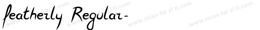 featherly Regular字体转换